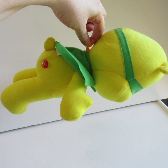 Fun Shine CARE BEAR Green Mask & Cape, Standing 2009 PLUSH STUFFED ANIMAL Plush - Picture 2 of 9